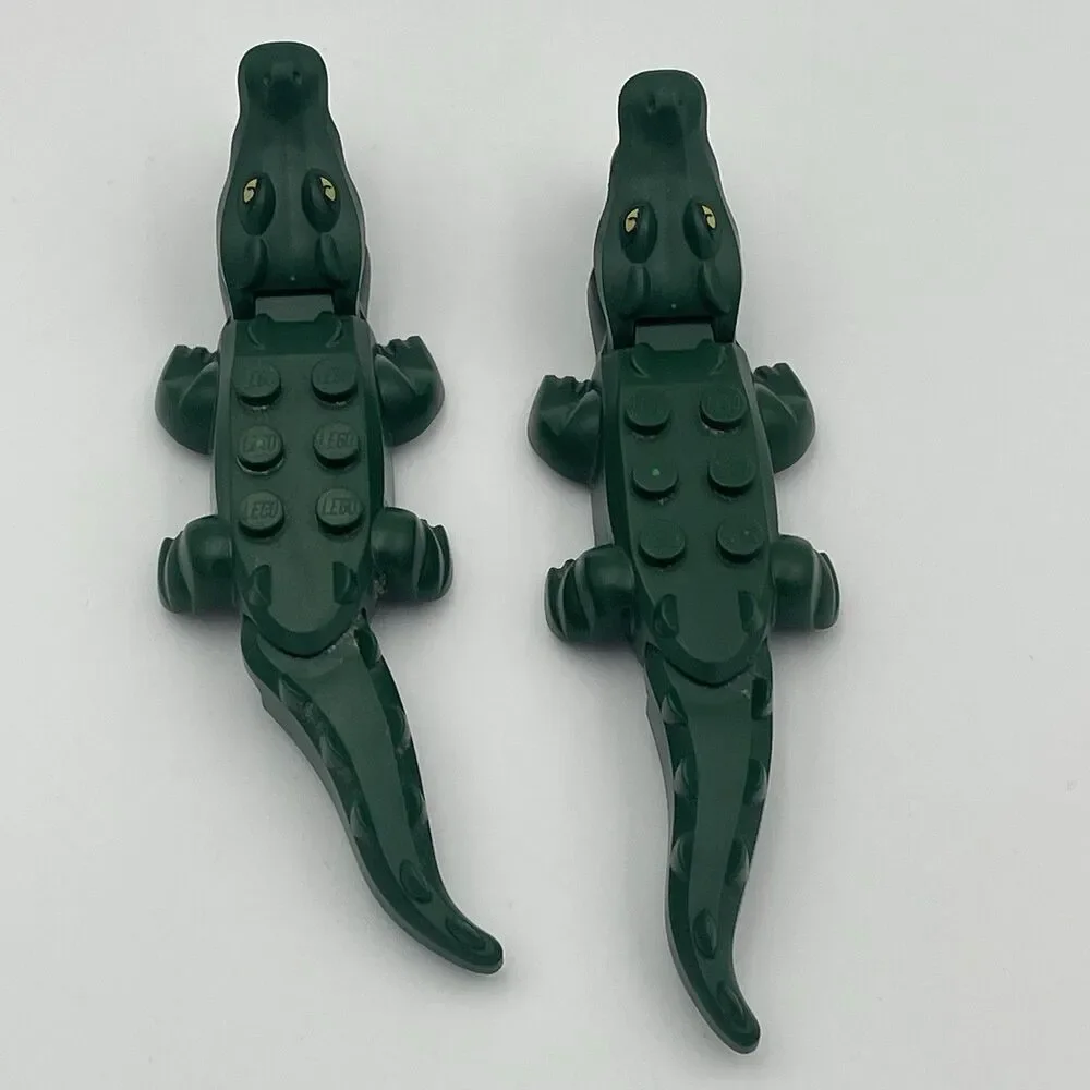 LEGO Alligator / Crocodile Dark Green Minifigure Bundle Lot